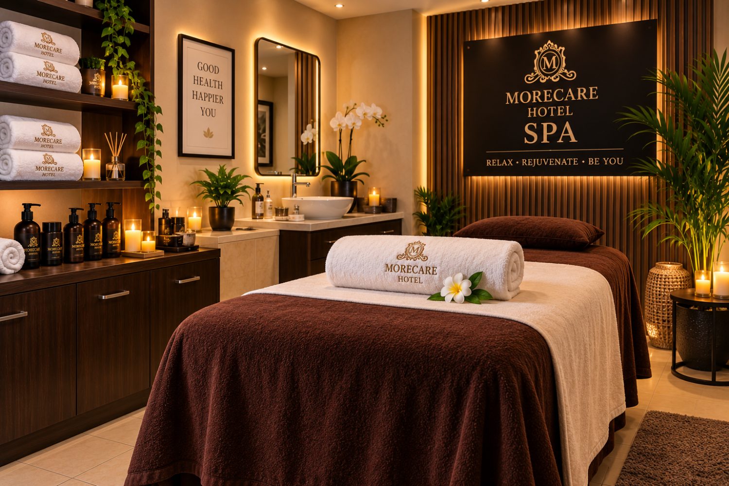 Massage and spa treatment room at More Care Hotel